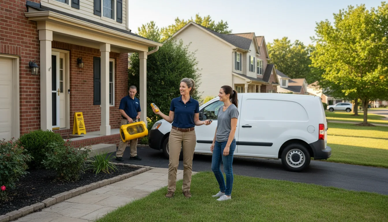 Residential water damage restoration in Commodore, PA